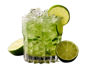 Caipirinha traditional brazilian drink with transparent background png