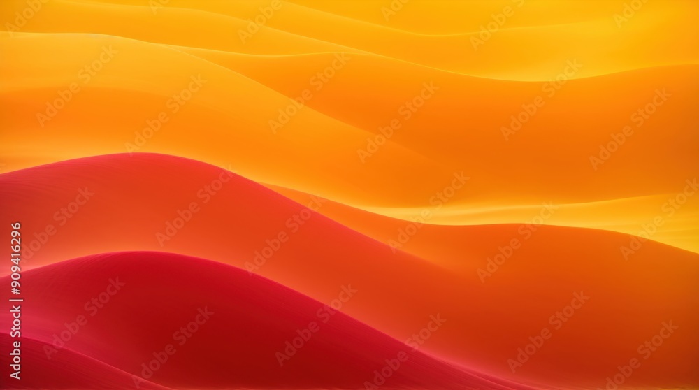 Poster abstract gradient art with a blend of red and orange flowing waves