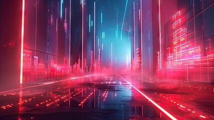 3D illustration of a financial graph with rising trends and digital effects on a futuristic background with this inviting photo.