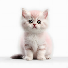 kitten on white background