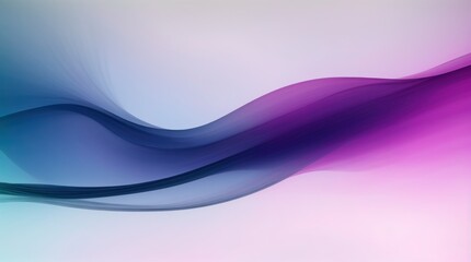 Fototapeta premium Elegant serene blue and purple waves flow gently over a soft gradient 