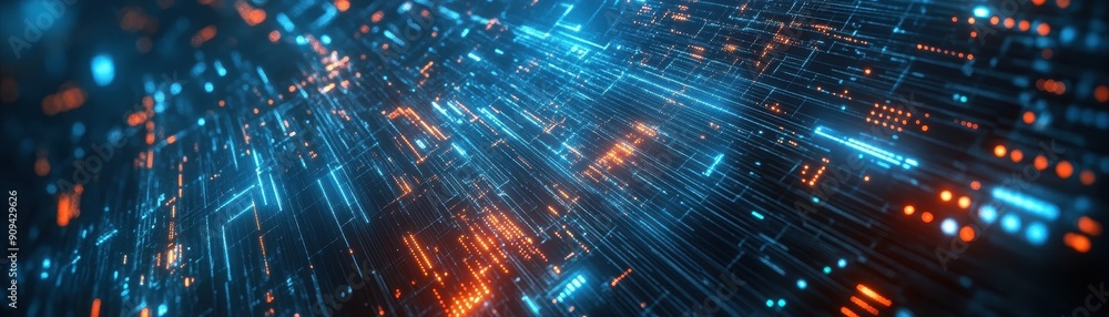 Poster digital artificial intelligence in a futuristic metaverse simulation