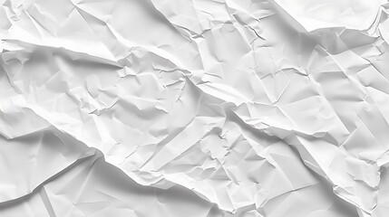 Obraz premium White crumpled paper background texture close up