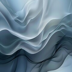 Obraz premium Smooth gradient abstract featuring cool grey and blue tones, evoking a sense of calm and serenity.