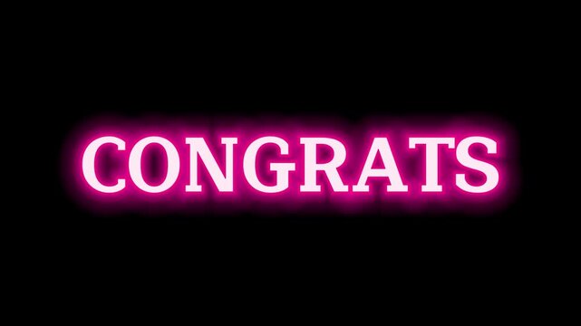 Lightning Explosion Excitement Abstract Background with text "CONGRATS"