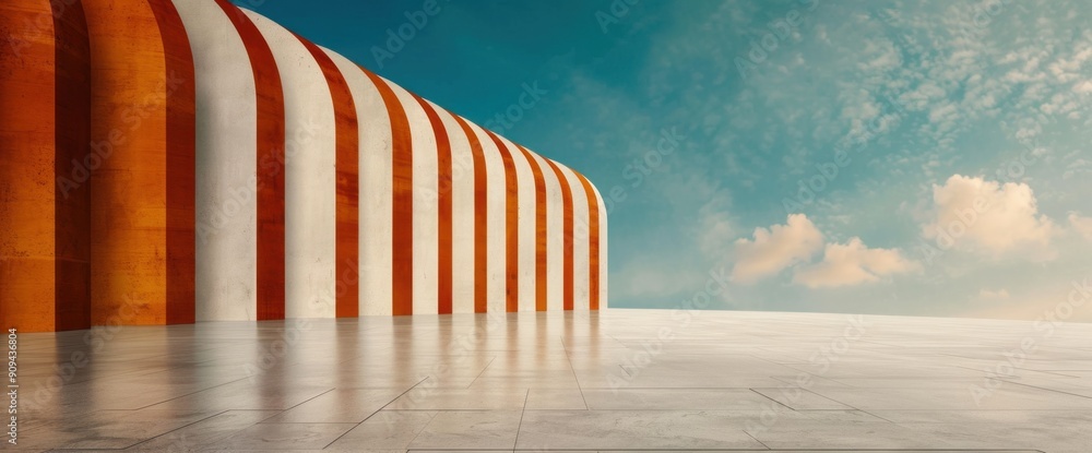 Poster minimalist olympic-themed wall design with an emphasis on form and space, using natural light to hig