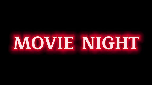 Lightning Explosion Excitement Abstract Background with text "MOVIE NIGHT"