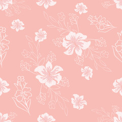 Ikat flower seamless pattern , Motif ethnic  floral textil,  embroidery, print striped ornament floral, pattern, design for wrapping, silk, scarf, background,textile.