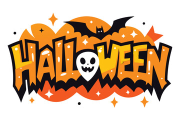 Halloween Typography Graphic vector illustration 