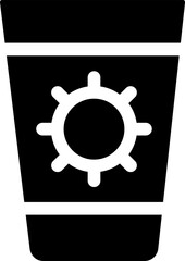 Rounded Filled Sunscreen Icon