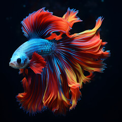 Fototapeta premium Thailand betta fish in light radiant color