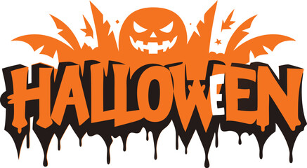 Halloween Typography Graphic vector illustration 