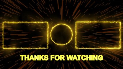 glowing End screen overlay Abstract background for youtube videos