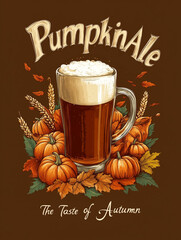 Exclusive Pumpkin Ale T-shirt Design - The Taste of Autumn
