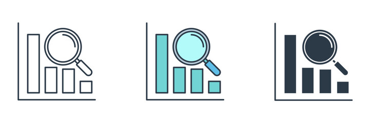 Performance Analytics icon symbol vector illustration isolated on white background