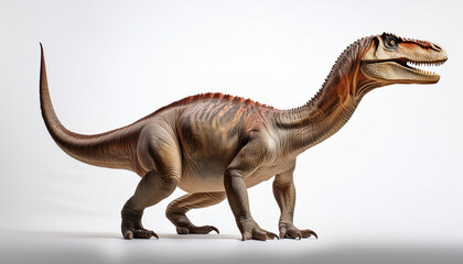 Fototapeta premium Full body of Dinosaur in close up isolated on white background.