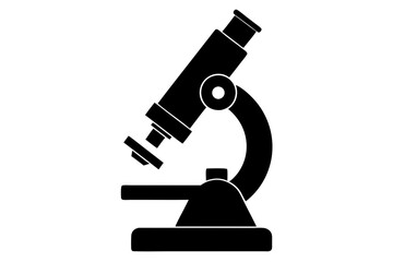 
Microscope vector icon symbol, Silhouette of a microscope
