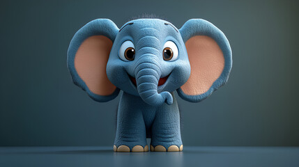 3d elephant cartoon character