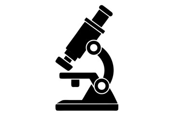 
Microscope vector icon symbol, Silhouette of a microscope
