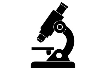
Microscope vector icon symbol, Silhouette of a microscope
