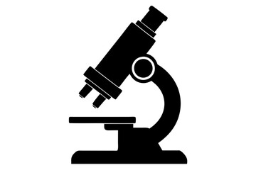 
Microscope vector icon symbol, Silhouette of a microscope

