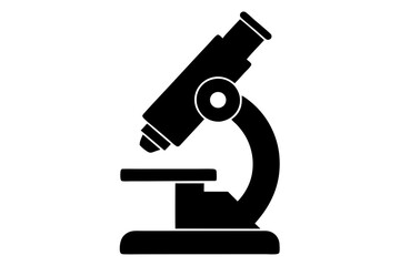 
Microscope vector icon symbol, Silhouette of a microscope
