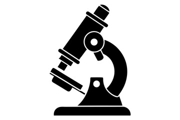 
microscope vector silhouette illustration
