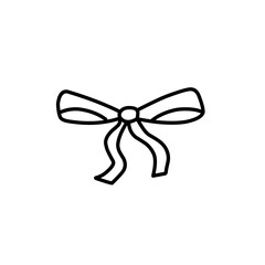 outline the gift ribbon