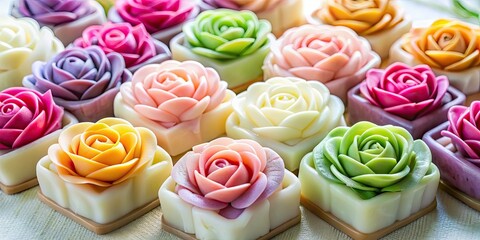 Beautiful handmade soap flowers perfect for adding a touch of elegance to any bathroom decor , artisanal, floral