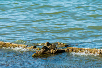 Wall Construction in the Lake: You Can't Stop the Water - The Power of Nature.