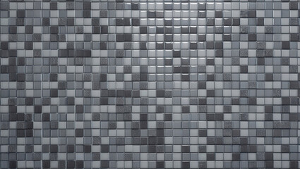 Fototapeta premium Cerulean ceramic tile pattern background, Mosaic tile texture background, Mosaic texture