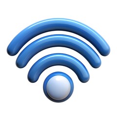 icon wifi signal cartoon 3d rendering