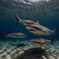 photo of a shark on the seabed, very lucky to meet one 