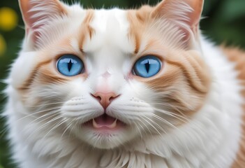 portrait of a cat and kitten with eyes black and white cat portrait

