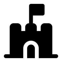 Obraz premium sand castle icon for illustartion