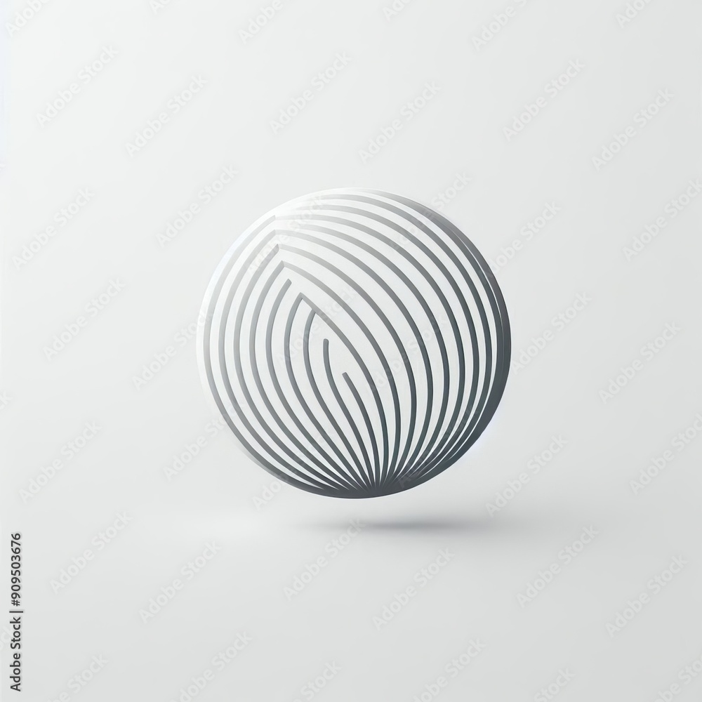 Poster 3d abstract sphere made of smaller spheres with a swirling pattern and design elements