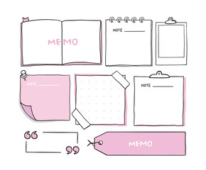 분홍 메모지 1