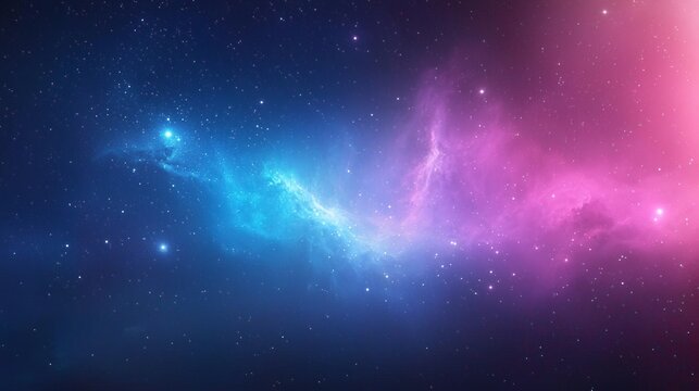 Fototapeta Abstract cosmic nebula with blue and pink hues.