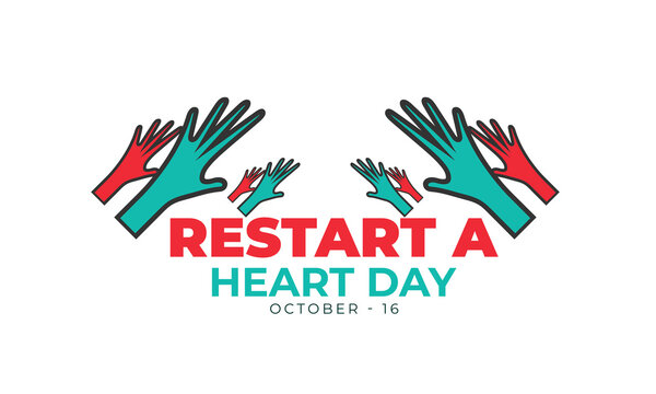 Restart a Heart Day. background, banner, card, poster, template. Vector illustration.