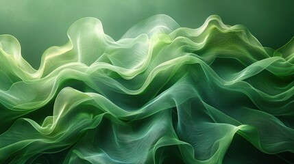 Fototapeta premium Organic Green Lines: Abstract Wallpaper Background Illustration