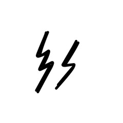 hand drawn lightning icon