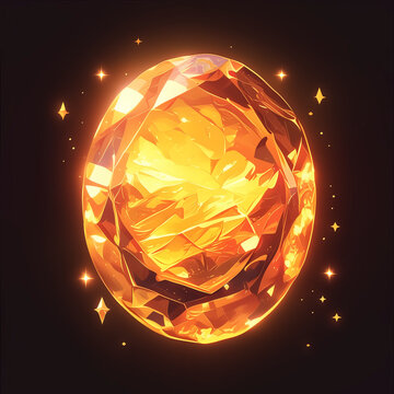 Golden Oval Gemstone
Image of a Shiny Golden Oval Gemstone