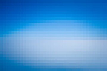 A blue background with a white square in the middle. The square is a pixelated image