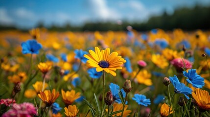 Obraz premium Vector Summer Meadow Background