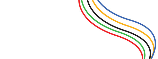 2024 Games straight line vector illustration. Olympic games colorful lines abstract vector background