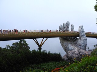 Ba Na Hills and the Golden Bridge in Da nang, Vietnam
