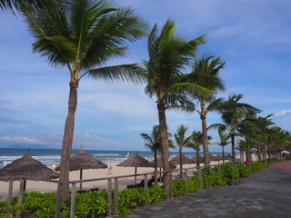 Fototapeta premium the beautiful Non Nuoc beach in Da nang, Vietnam