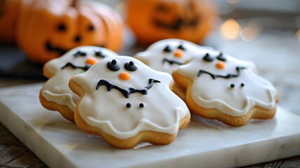 Obraz premium halloween cookies on the table