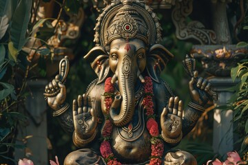 Fototapeta premium Lord Ganesha meditation