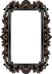 gothic vintage frame vector art retro style ornament